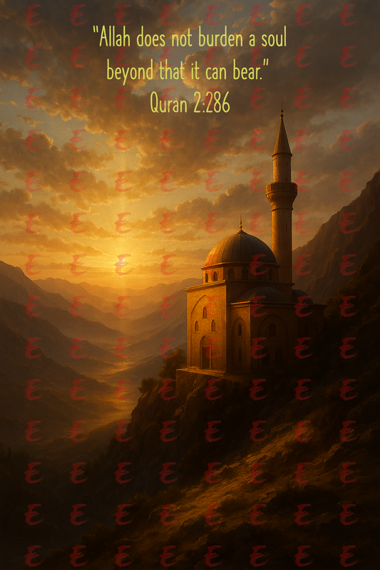 “Allah does not burden a soul beyond that it can bear.” Quran 2:286