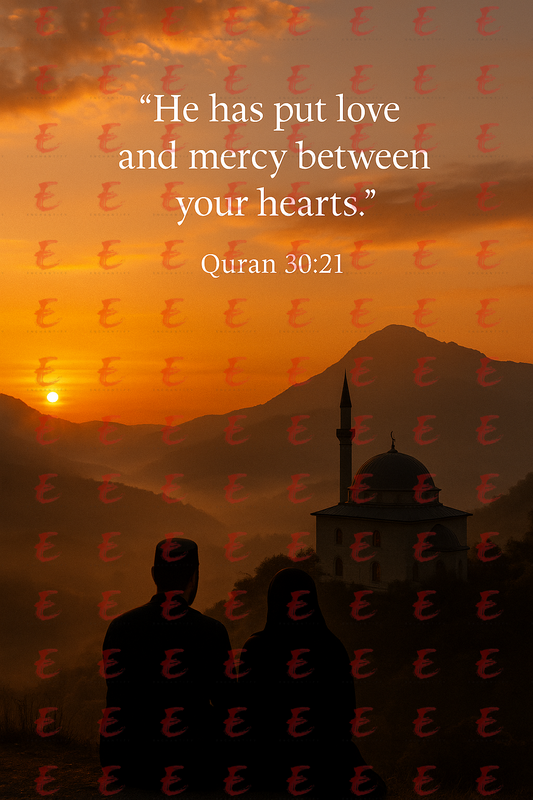 "He has put love and mercy between your heart." Quran 30:21