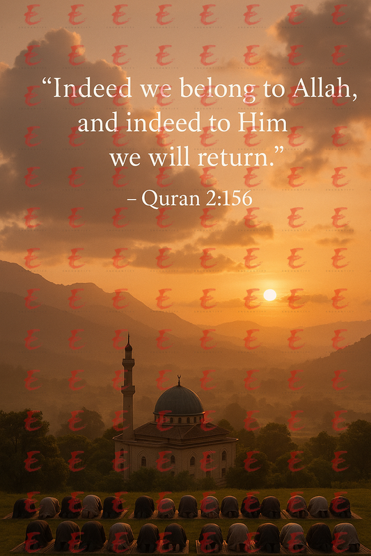 “Indeed we belong to Allah, and indeed to Him we will return.” Quran 2:156