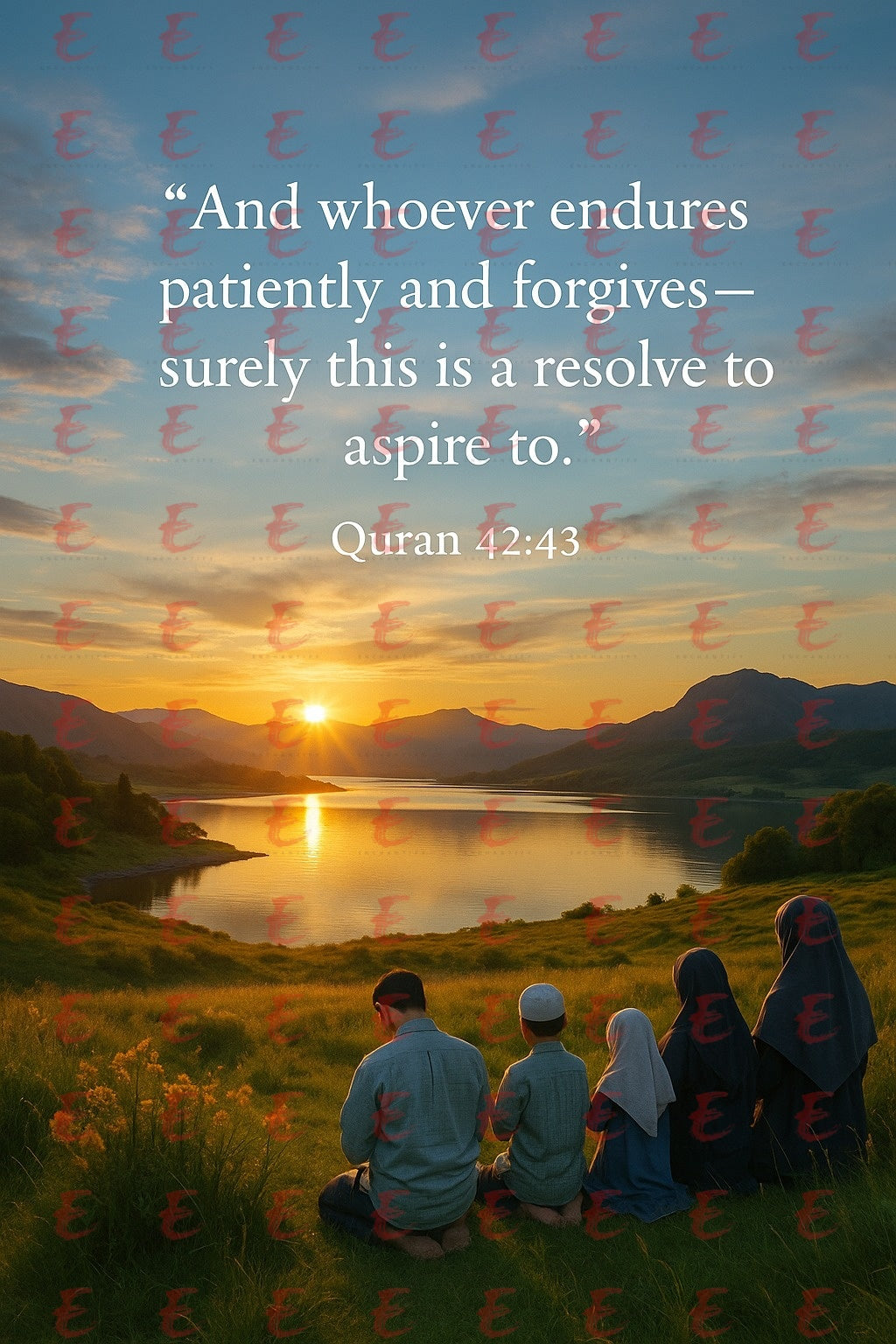 "And whoever endures patiently and forgives - surely this is a resolve to aspire to." Quran 42:43