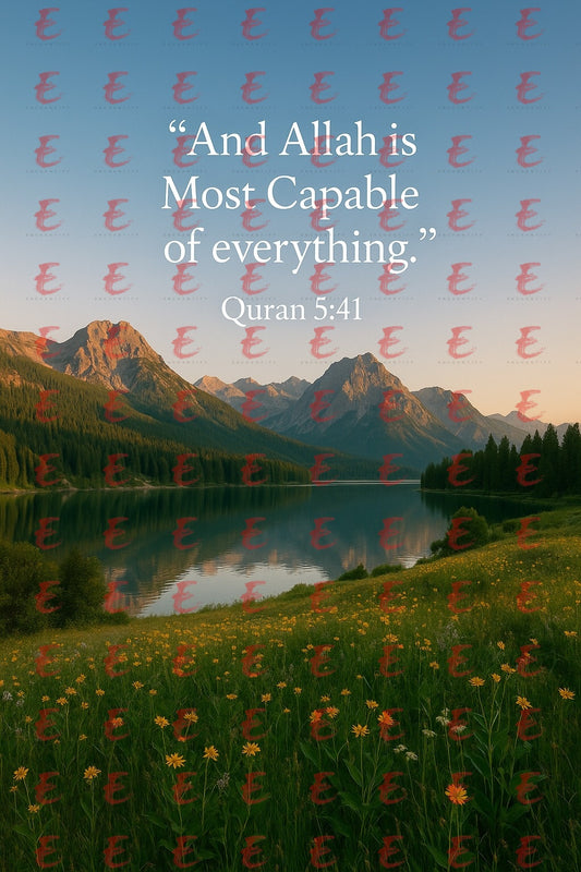 "And Allah is Most Capable of everything." Quran 5:41
