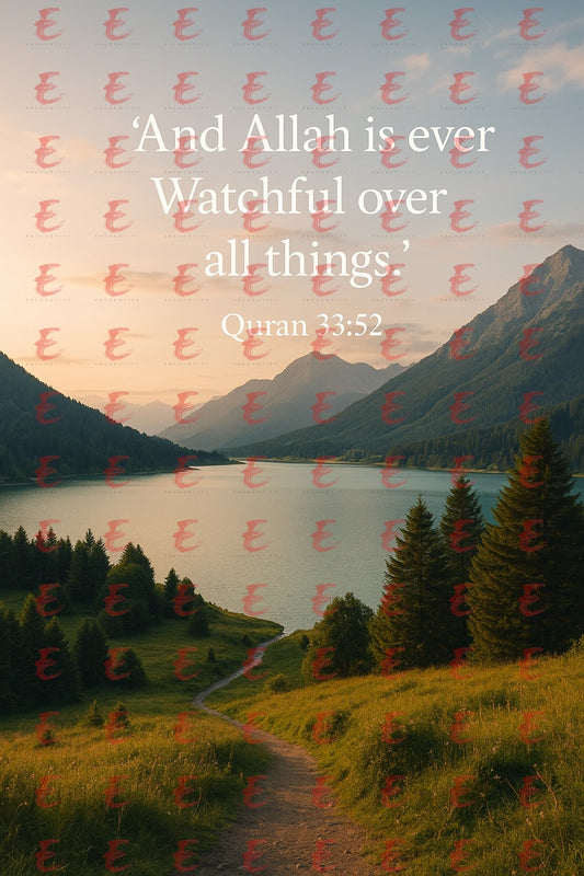 "And Allah is ever Watchful over all things." Quran 33:52