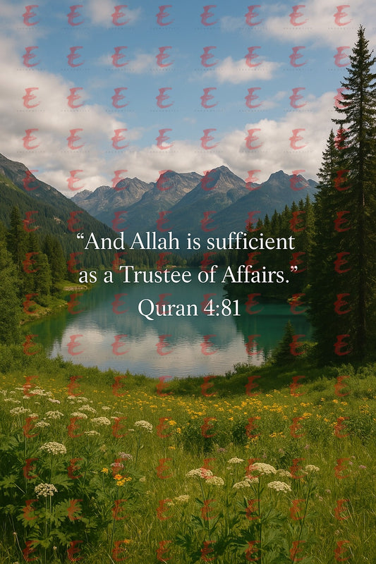 "And Allah is sufficient as a Trustee of Affairs." Quran 4:81