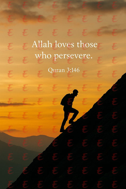 "Allah loves those who persevere." Quran 3:146