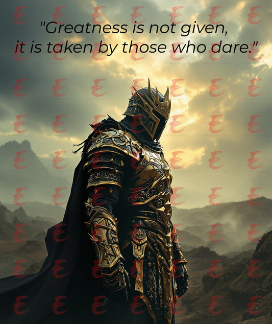 Greatness is not given, it is taken by those who dare