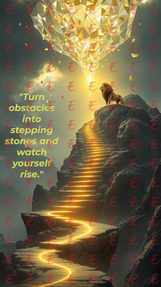 Turn obstacles into stepping stones and watch yourself rise.