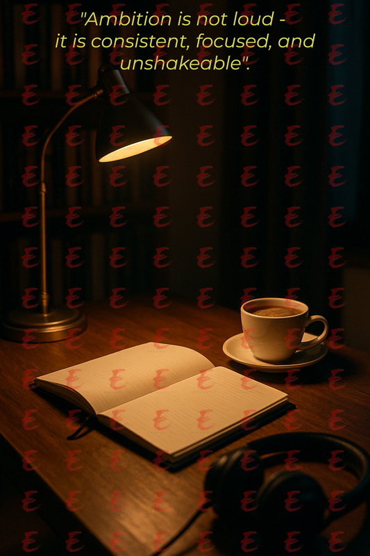 Ambition is not loud - it is consistent, focused, and unshakeable.