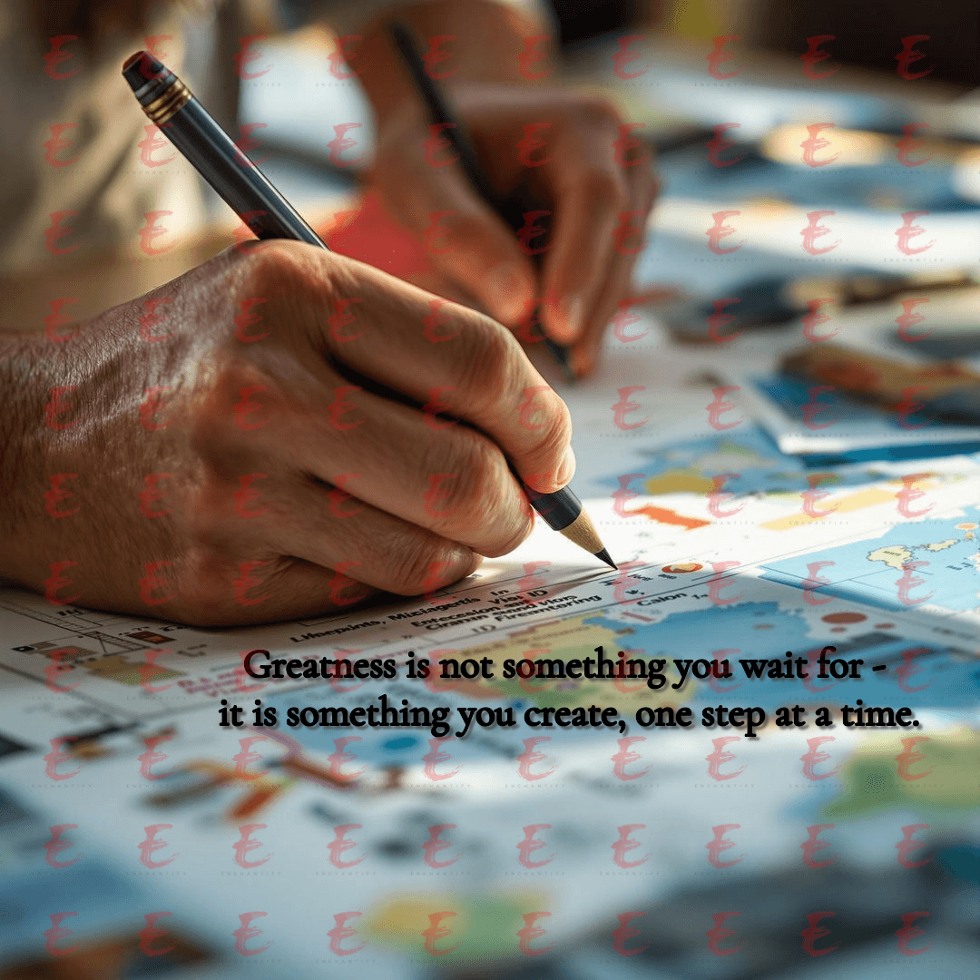 Greatness is not something you wait for - it is something you create, one step at a time.