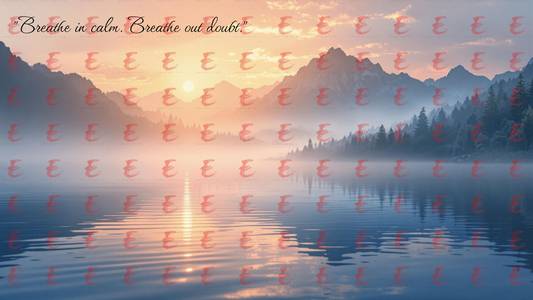 Breathe in calm. Breathe out doubt.