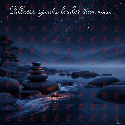 Stillness speaks louder than noise.