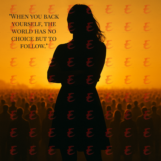 When you back yourself, the world has no choice but to follow.