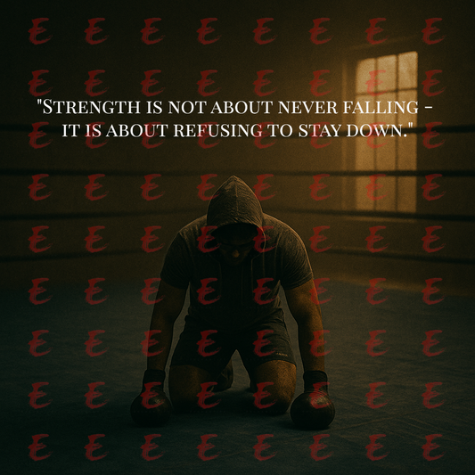 Strength is not about never falling - it is about refusing to stay down.