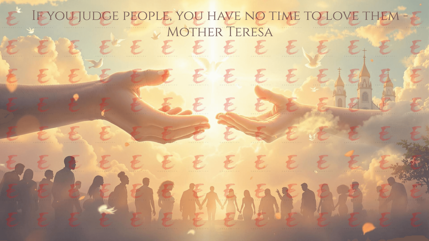 If you judge people, you have no time to love them - Mother Teresa
