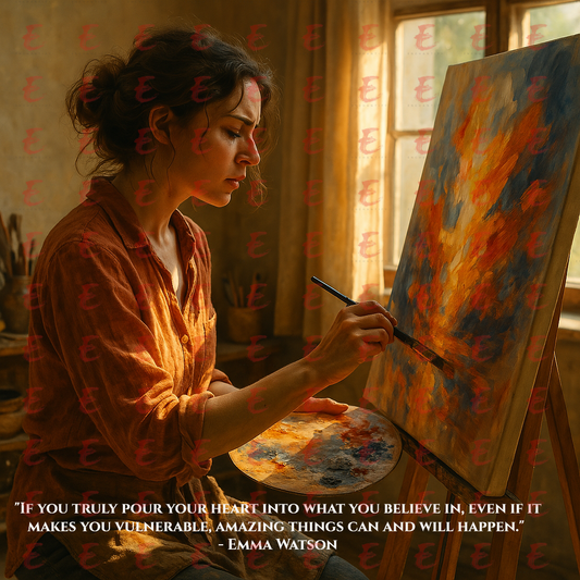 If you truly pour your heart into what you believe in, even if it makes you vulnerable, amazing things can and will happen - Emma Watson