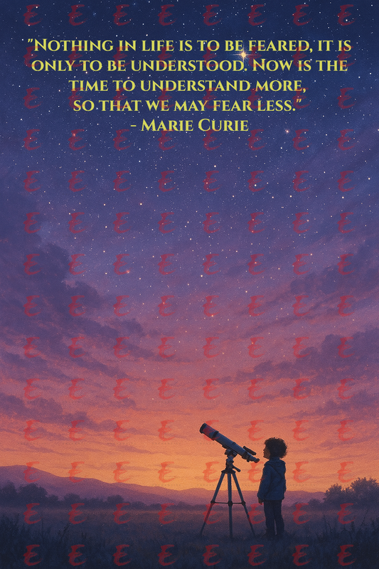Nothing in life is to be feared, it is only to be understood. Now is the time to understand more, so that we may fear less - Marie Curie