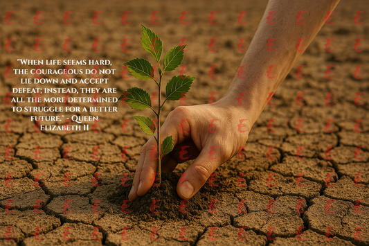 When life seems hard, the courageous do not lie down and accept defeat; instead, they are all the more determined to struggle for a better future - Queen Elizabeth II
