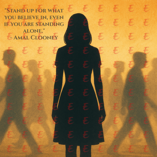 Stand up for what you believe in, even if you are standing alone - Amal Clooney