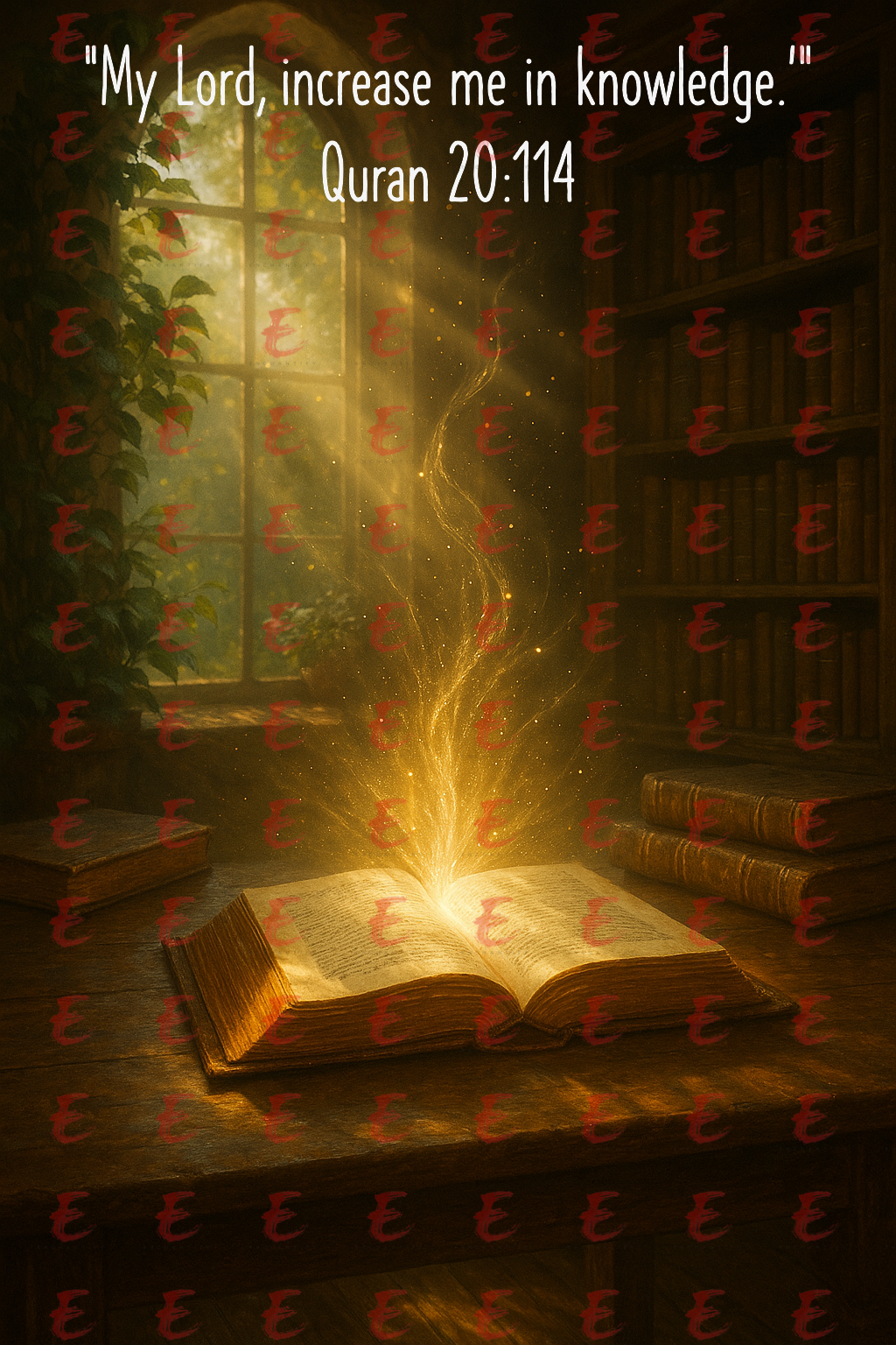 "My Lord, increase me in knowledge." Quran 20:114