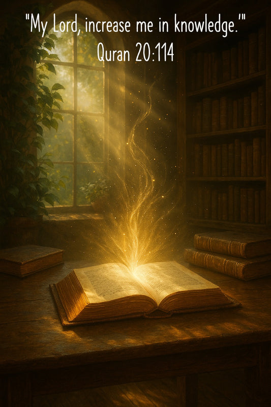 "My Lord, increase me in knowledge.'" Quran 20:114 - Islamic Wall Art