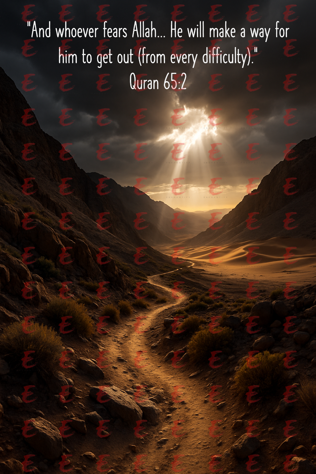 "And whoever fears Allah... He will make a way for him to get out (from every difficulty)." Quran 65:2