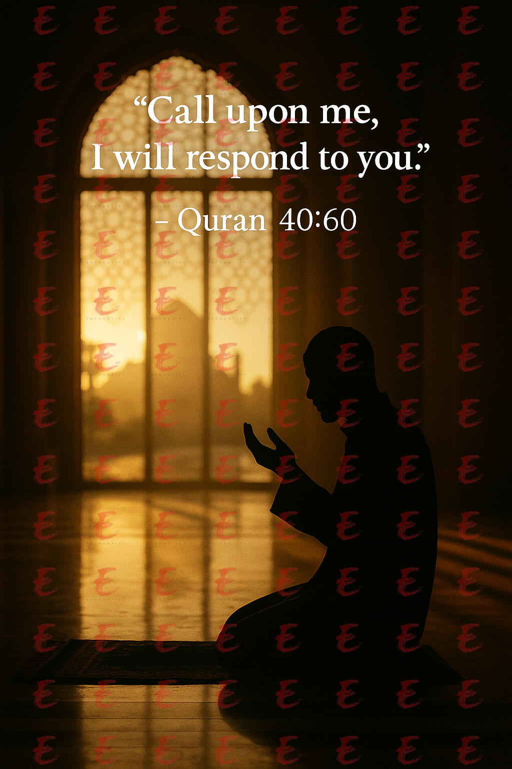 "Call upon me, I will respond to you." Quran 40:60