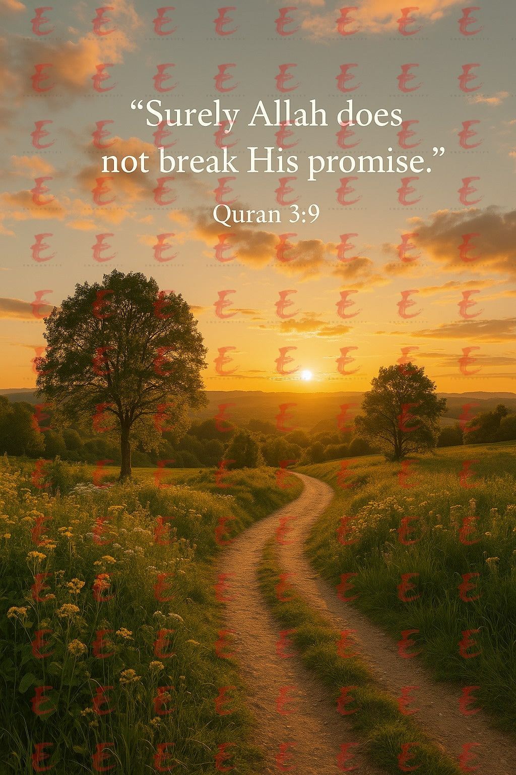 "Surely Allah does not break His promise." Quran 3:9