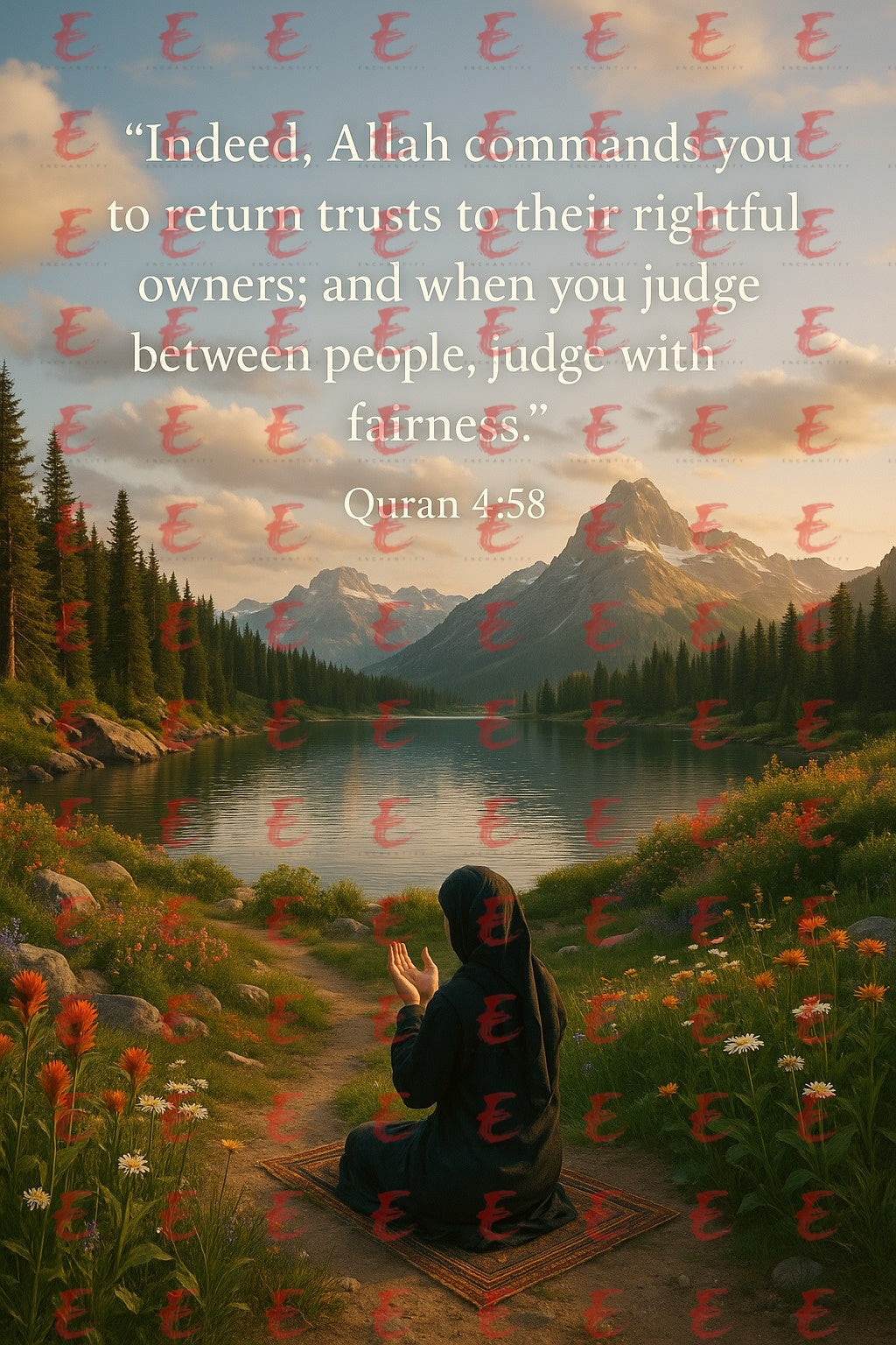 "Indeed, Allah commands you to return trusts to their rightful owners; and when you judge between people, judge with fairness." Quran 4:58