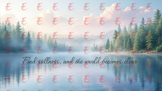 Find stillness, and the world becomes clear